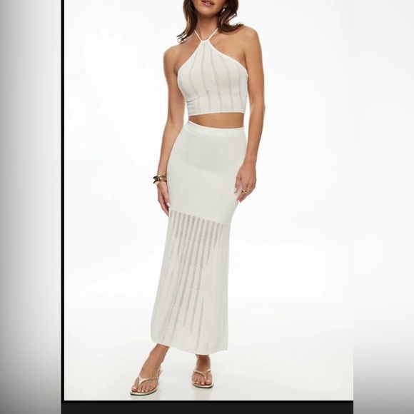 Dynamite white top and skirt set. Never worn. It’s wrinkly from storage. - Picture 1 of 4